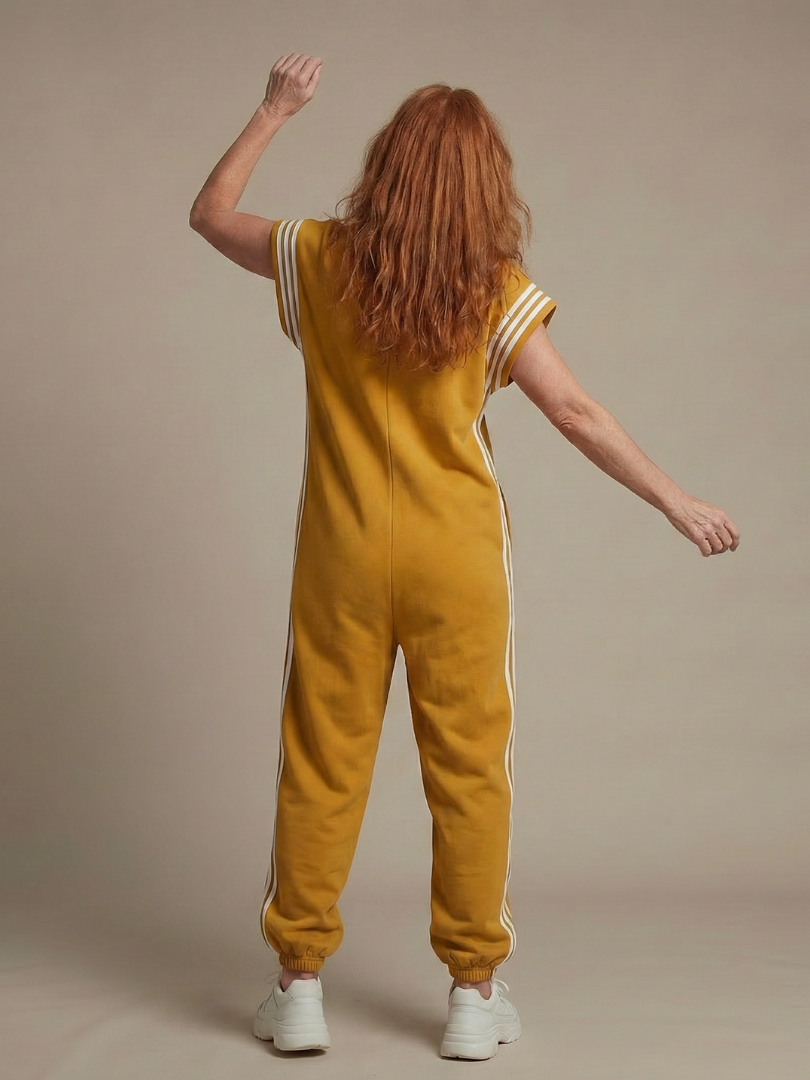 Lark | Jumpsuit mit Reissverschluss und Streifenpanel