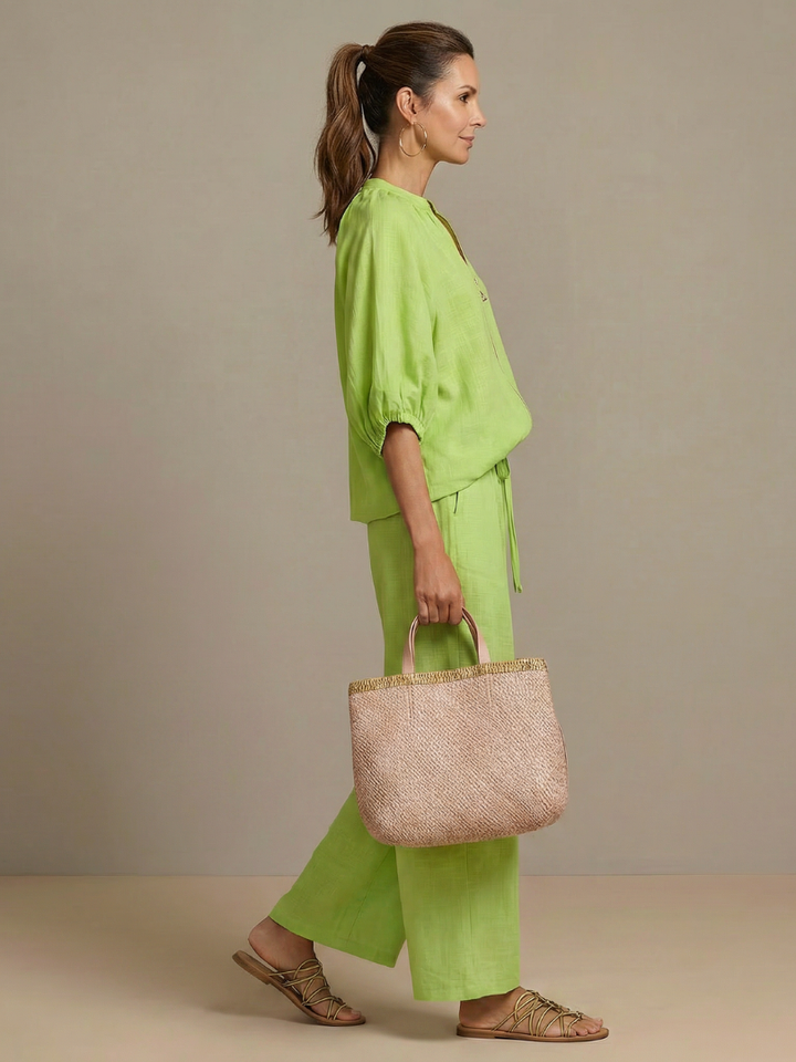 Natalia | Blouson-Top mit Reissverschluss und weit geschnittene Hose
