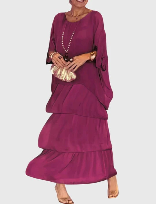 Carmel | Elegantes Fliessendes Maxikleid
