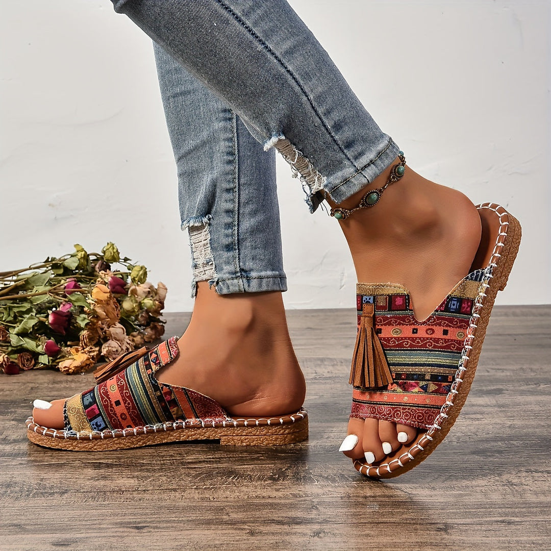 Addison | Boho-Tassel-Sandalen
