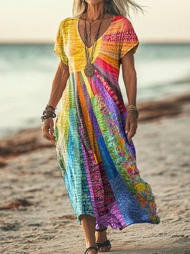 Monica | Farbiger Kleid