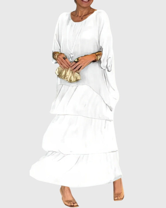 Ella | Langes und Fliessendes Elegantes Kleid