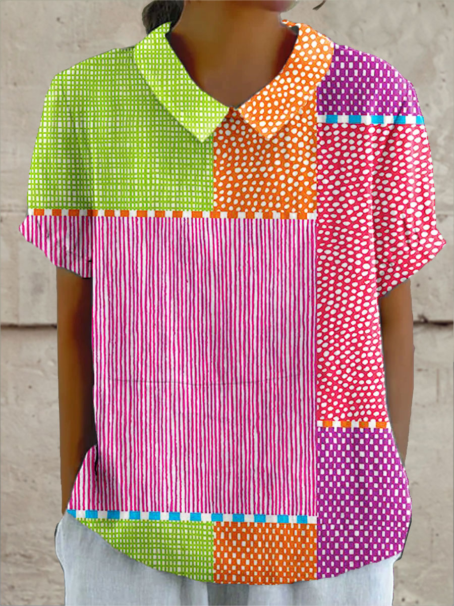 Zoe | Buntes Patchwork-Shirt