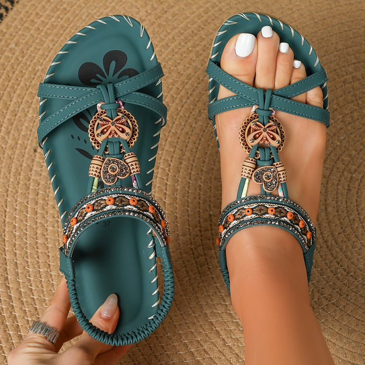 Sandra | Boho-Rhinestones Sandalen