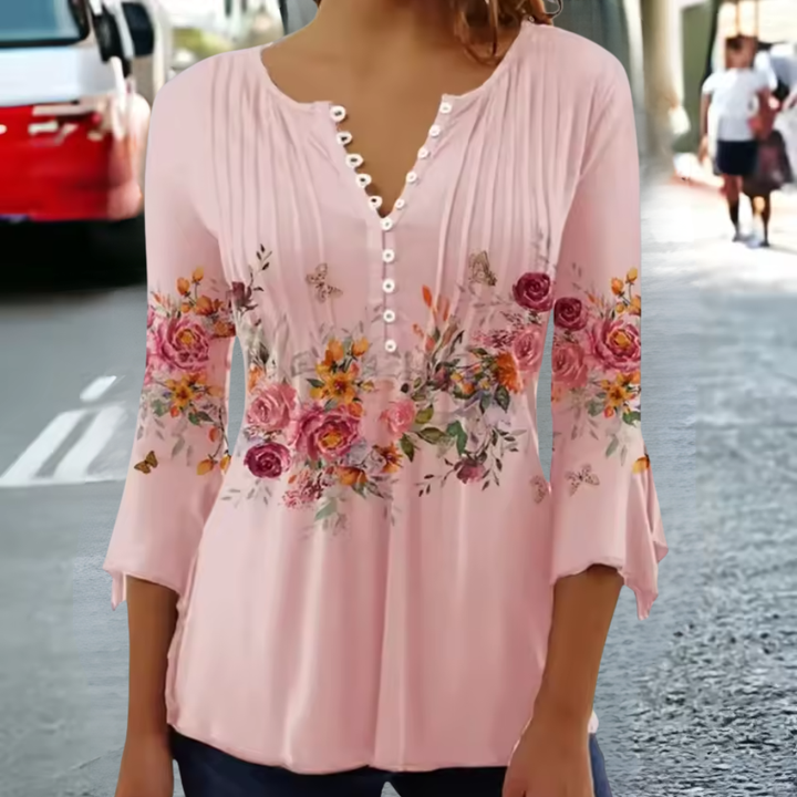 Adelle | Leichte Bluse mit floralen Details
