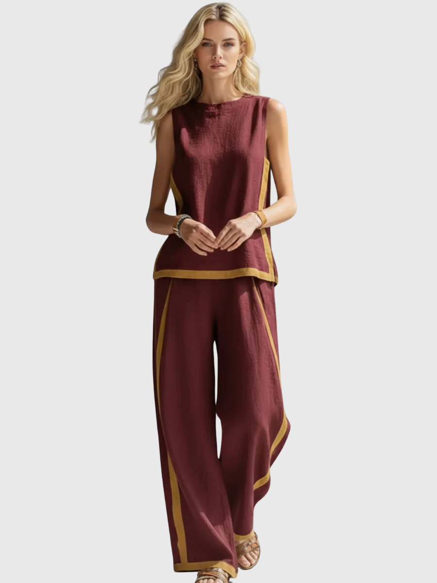 Lylia | Elegantes Baumwoll- und Leinen-Set