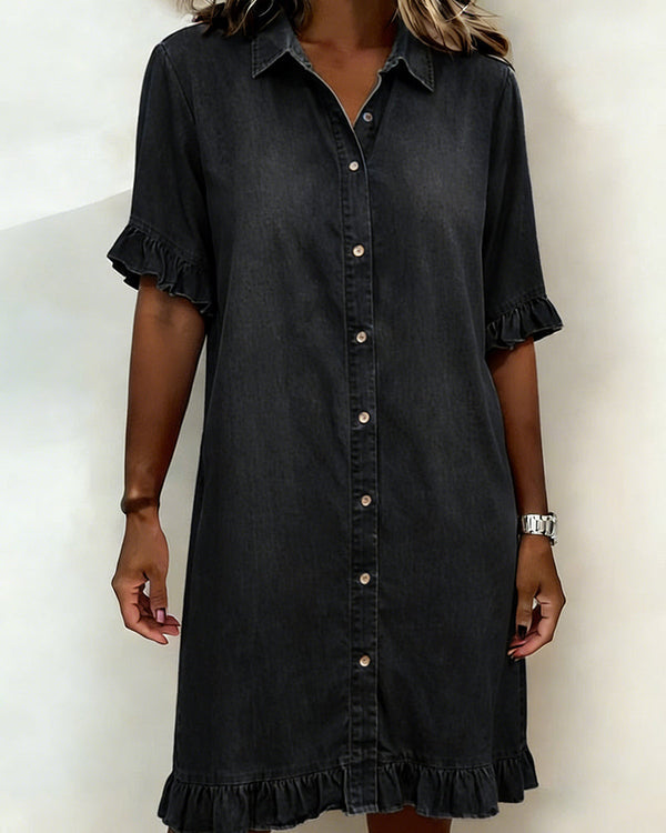 Zandrea | Bequemes Denim-Kleid mit schmeichelhaftem Schnitt