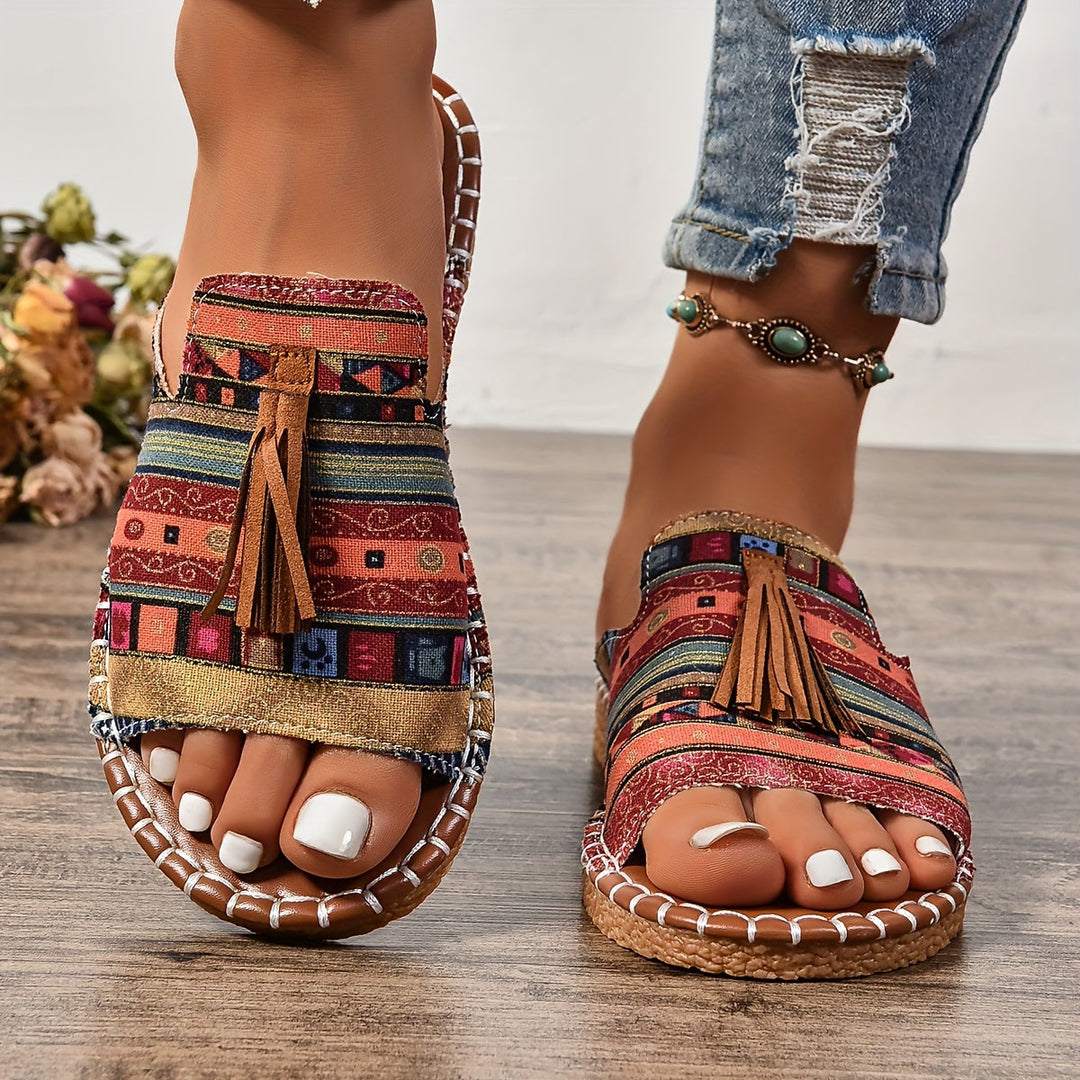 Addison | Boho-Tassel-Sandalen