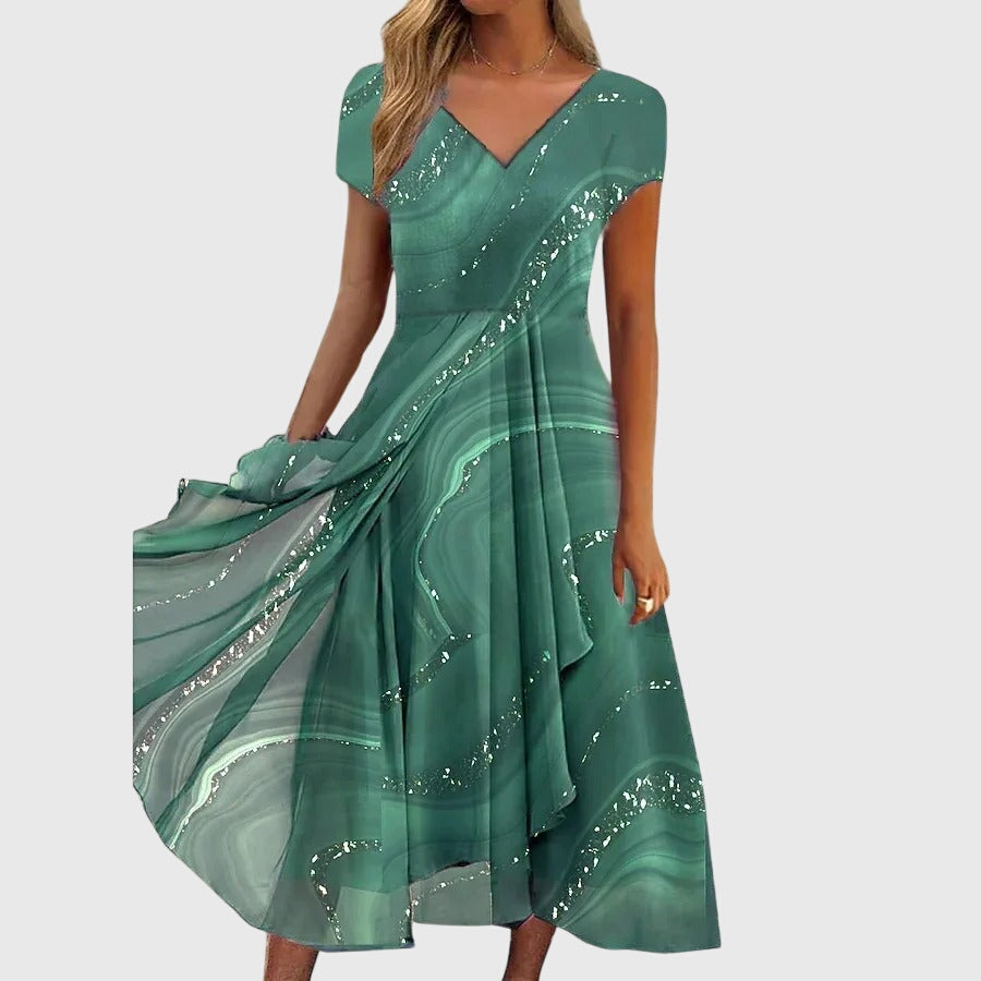 Asha | Fliessendes Midi-Kleid
