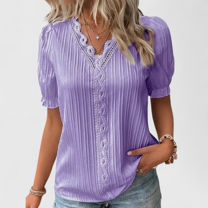 Arienne | Elegante V-Ausschnitt Bluse