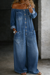 Elena | Off-Shoulder Langarm-Overall