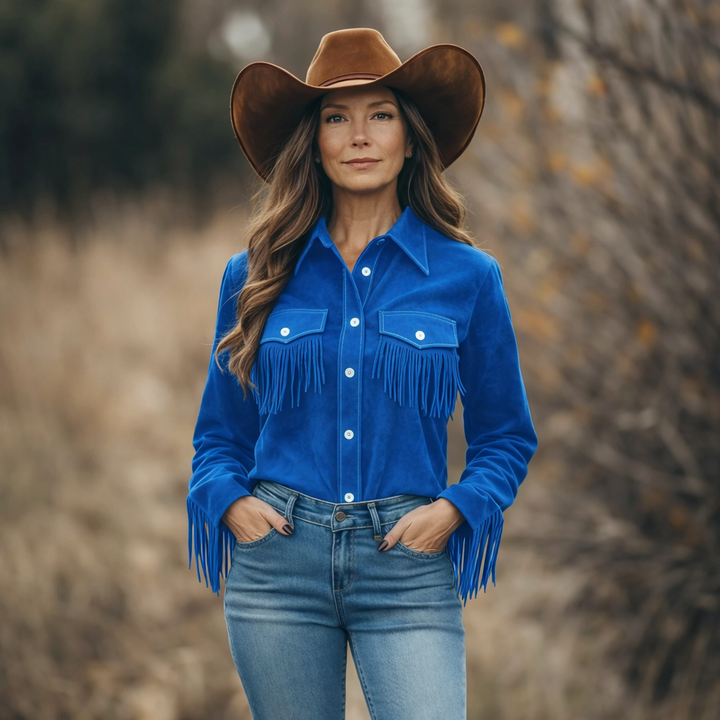 Elara | Western Fransenbluse