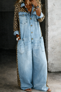 Amanda | Einteiler Denim Hemd Jumpsuit