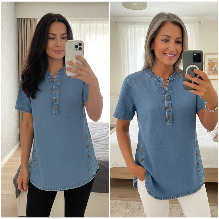 Nelle | Denim-Bluse mit lockerer Passform