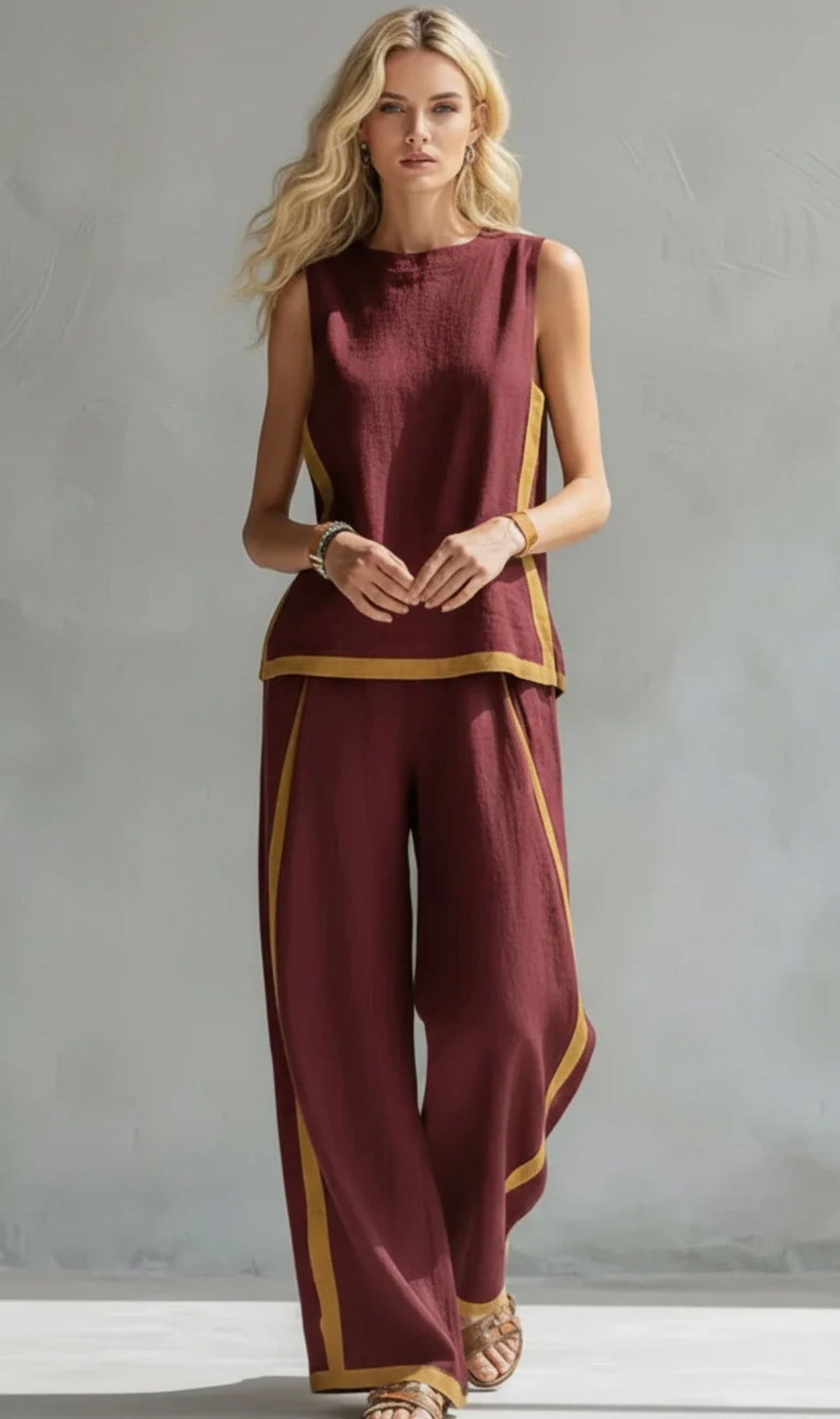 Lylia | Elegantes Baumwoll- und Leinen-Set