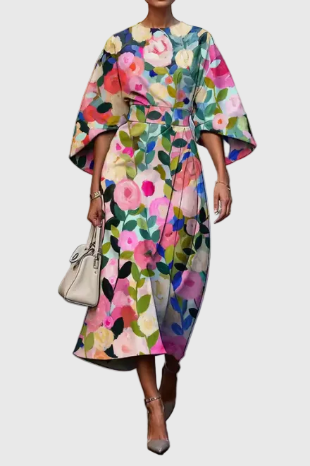 Myrelle | Elegantes Blumen - Kleid