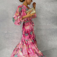 Sommer | Wickelkleid mit Blumenmuster
