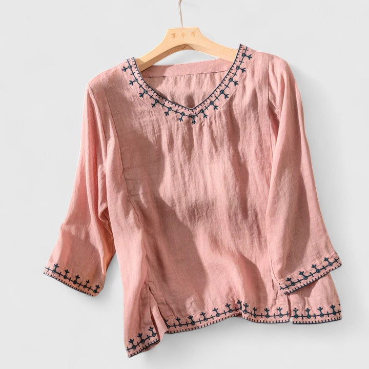 Monroe | Elegante V-Ausschnitt Bluse