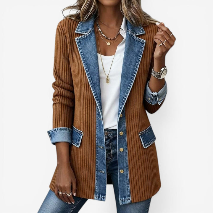 Hannah | Indigo Strickjacke