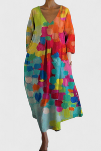 Beatrix | Bequemes V-Ausschnitt-Kleid