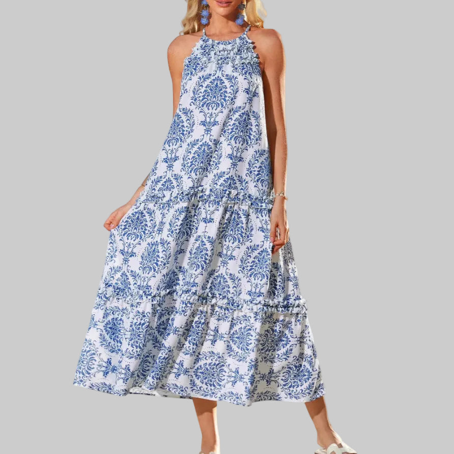 Juliette | Schickes Boho Halter-Tiered Maxikleid