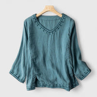 Monroe | Elegante V-Ausschnitt Bluse