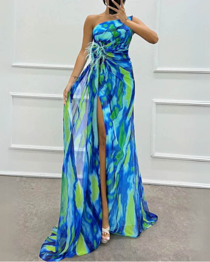 Sandra | Lebhaftes Drapiertes Kleid