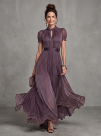 Ashley | Elegantes Chiffon-Maxikleid