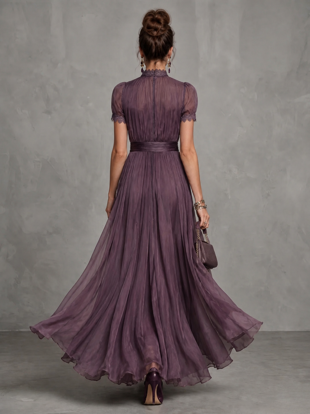 Ashley | Elegantes Chiffon-Maxikleid