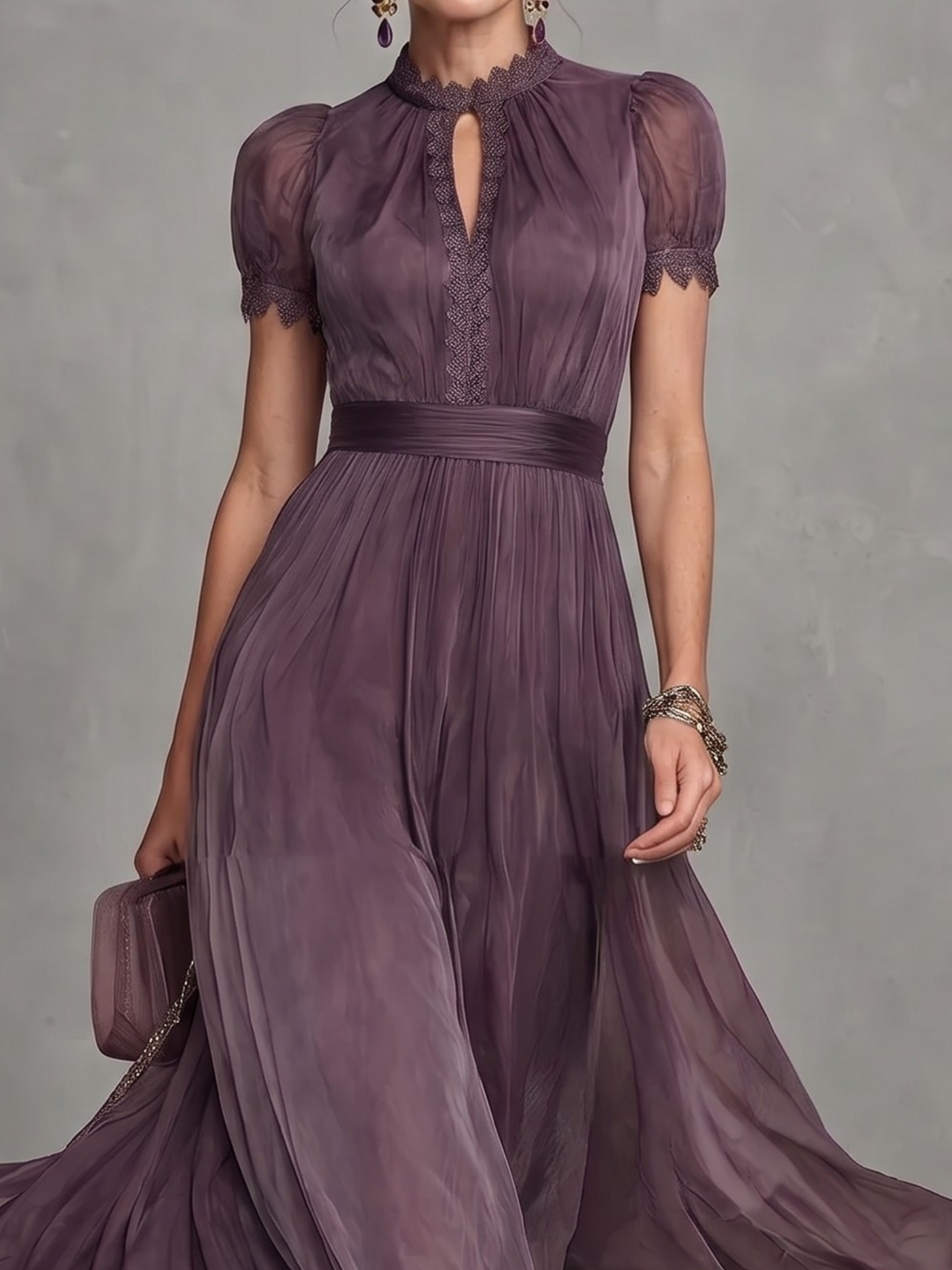 Ashley | Elegantes Chiffon-Maxikleid