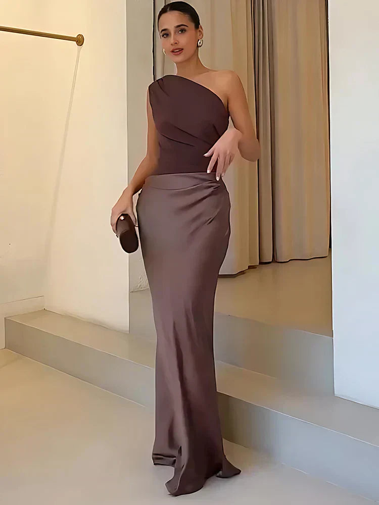 Ashley | Maxikleid mit einem Hauch von Satin