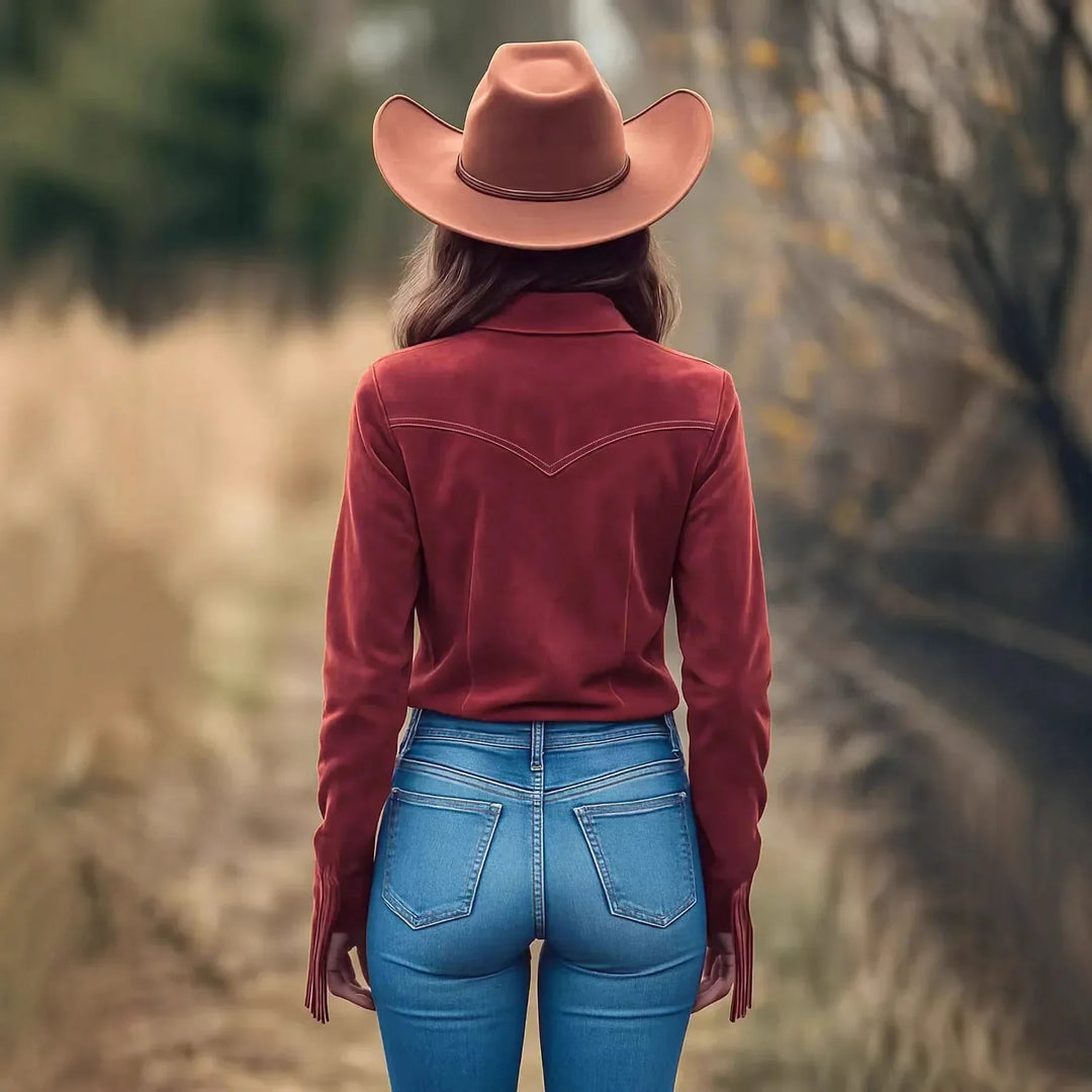 Elara | Western Fransenbluse