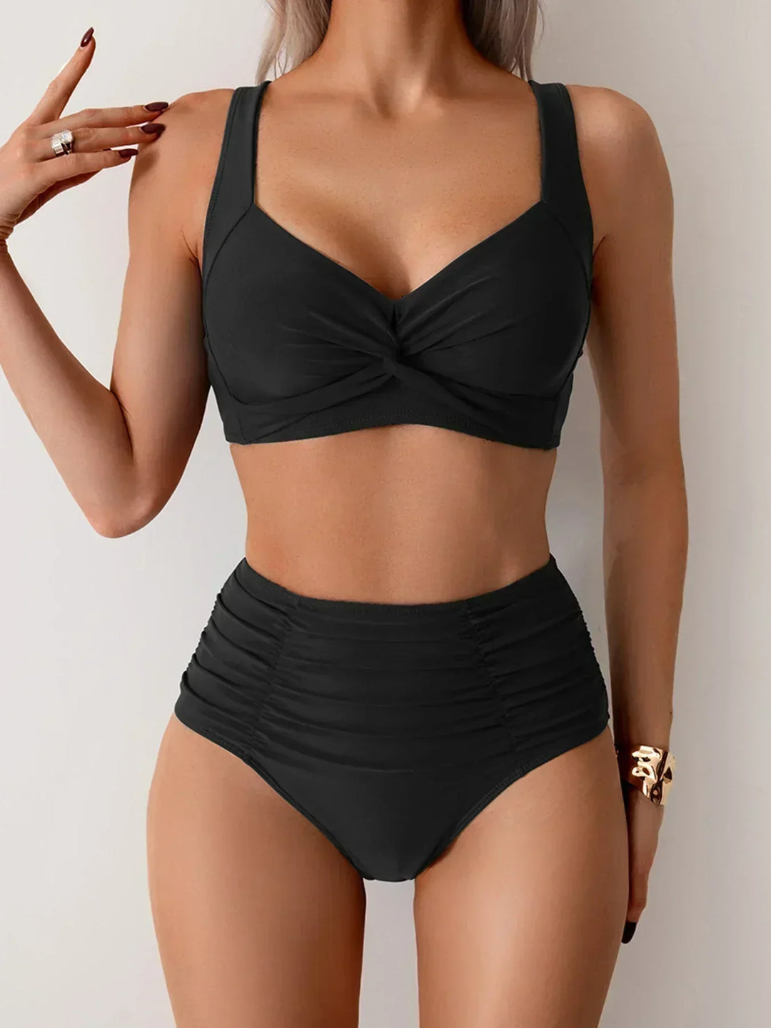 Karen | Bikini Bandeau mit Rüschentuch