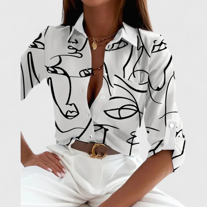 Carmen | Elegante Bluse mit langen Ärmeln