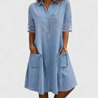 Allyn | Figurumschmeichelndes Denim-Kleid
