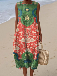 Adeline | Boho Bedrucktes Kleid