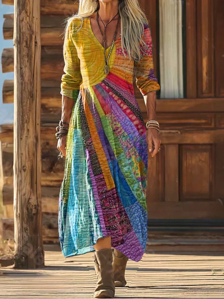 Monica | Farbiger Kleid
