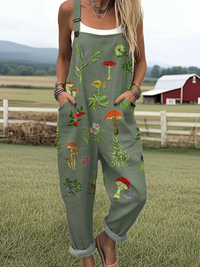 Natur-inspirierter bestickter Jumpsuit