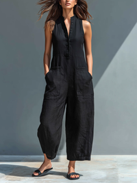 Lotte | Minimalistischer Ärmelloser Jumpsuit
