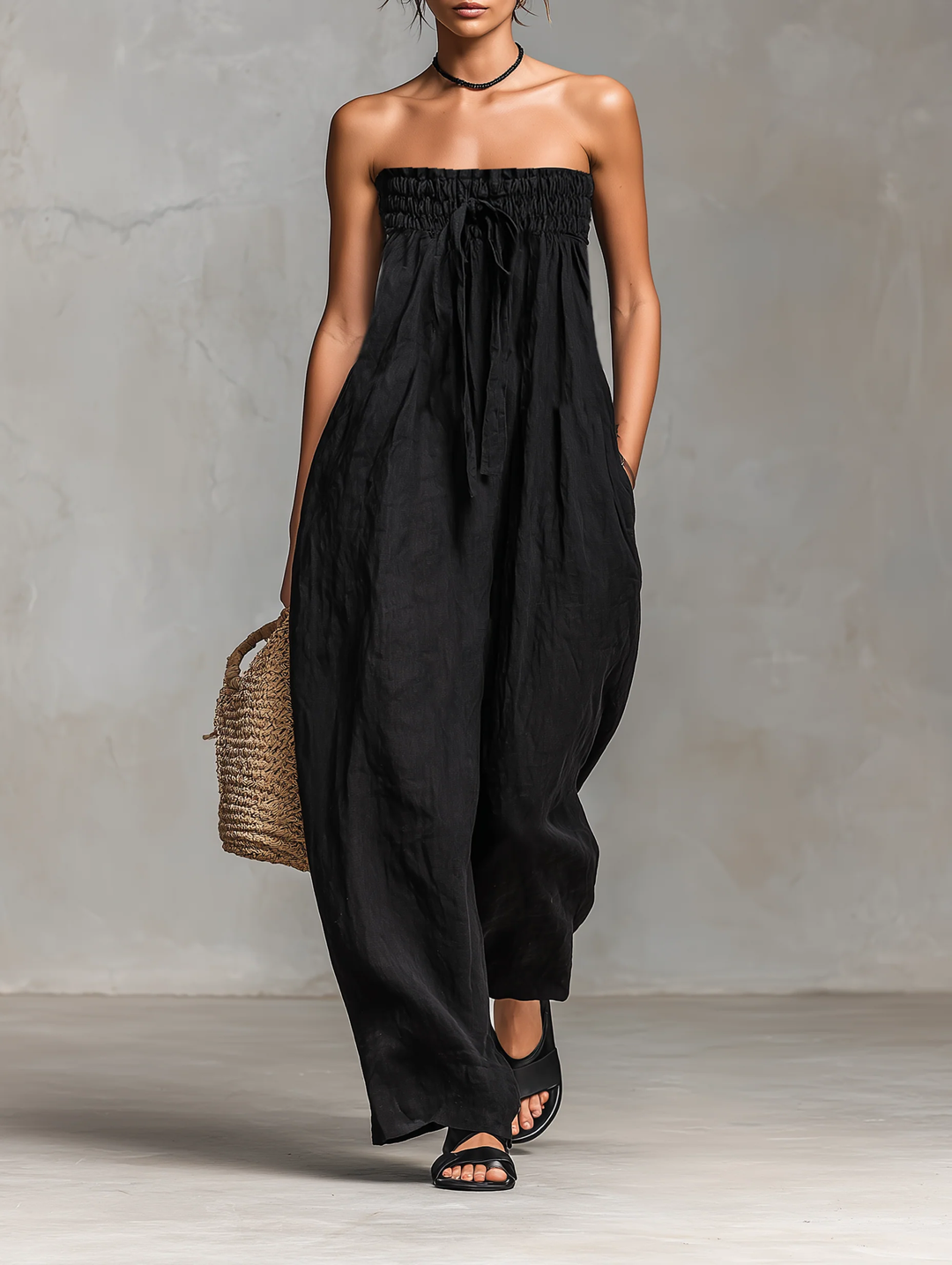 Nina | Eleganter Strapless-Jumpsuit