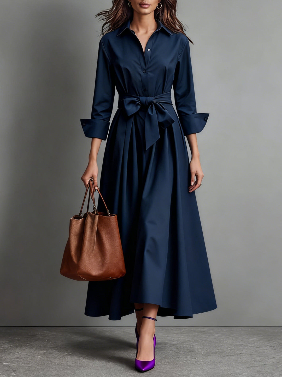 Marise | Elegantes Maxikleid mit Schleifendetail