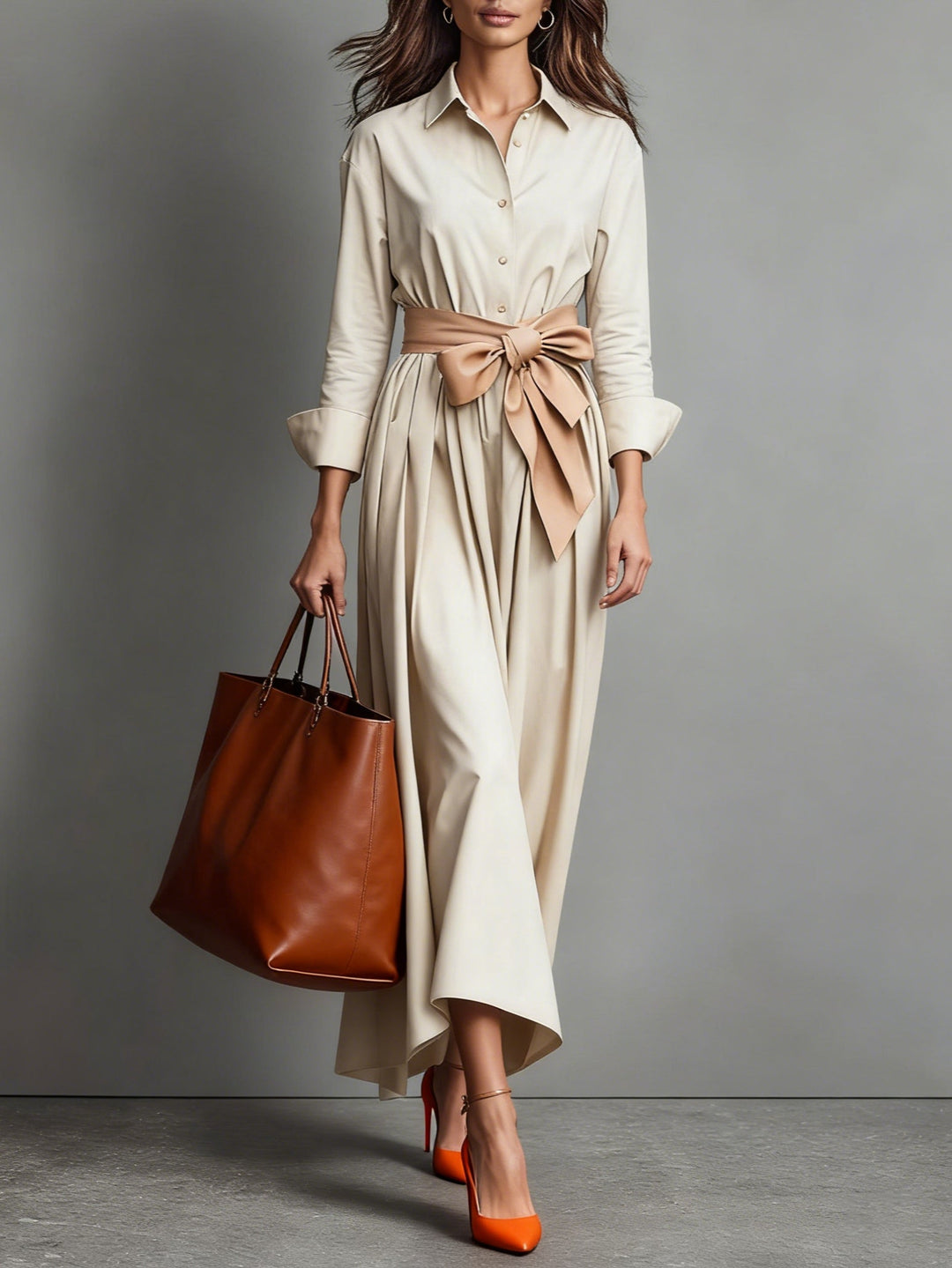 Marise | Elegantes Maxikleid mit Schleifendetail
