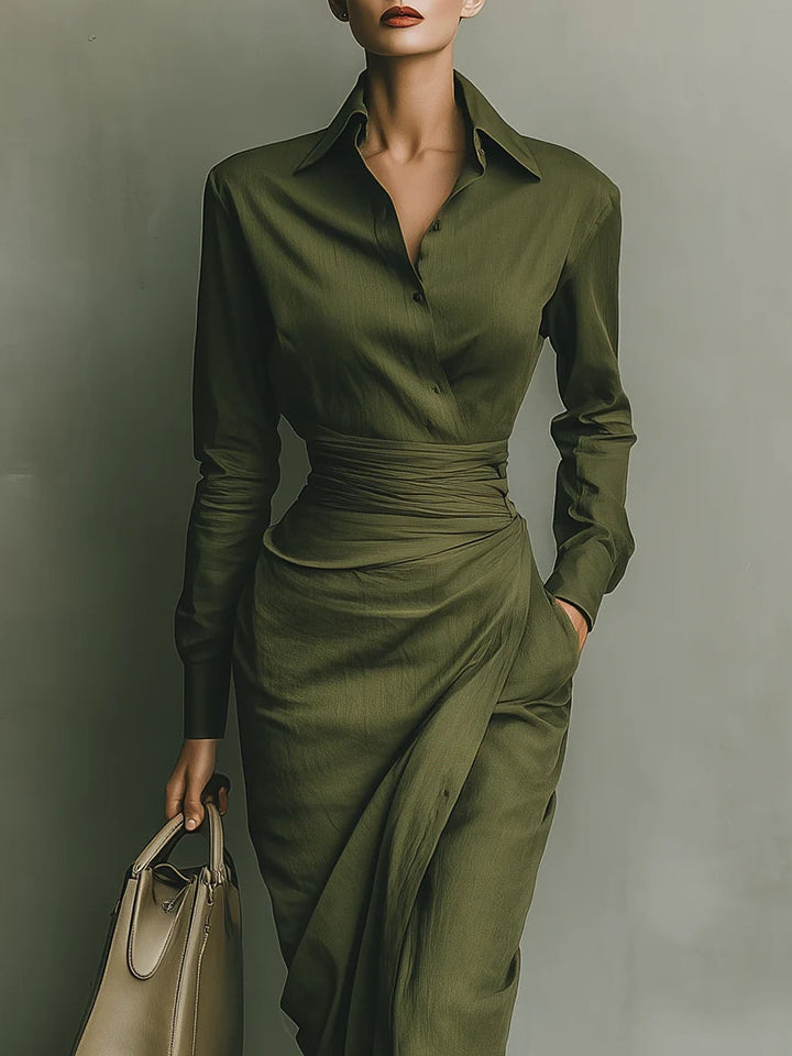 Noëlle | Militärgrünes Maxikleid