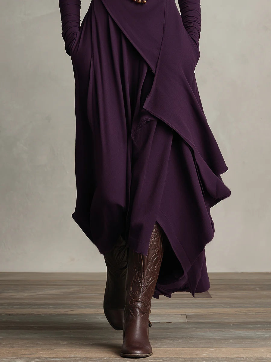 Gianna | Elegantes Drapiertes Turtleneck Maxikleid