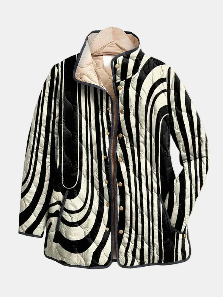 Soraya | Legere Steppjacke mit abstraktem geometrischem Design