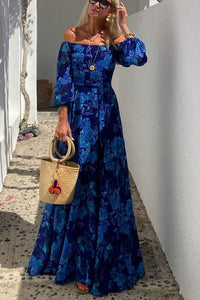 Francesca | Langes Kleid mit floralem Druck