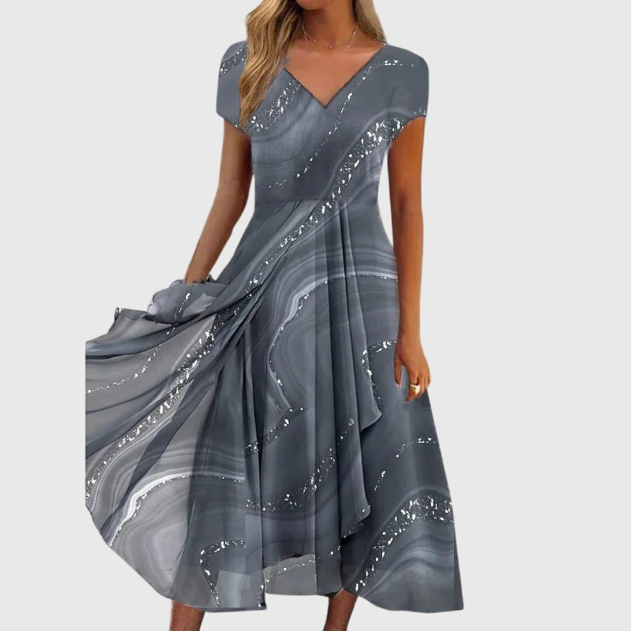 Asha | Fliessendes Midi-Kleid