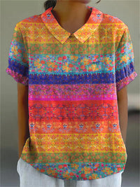 Maya | Floral Gestreiftes Shirt