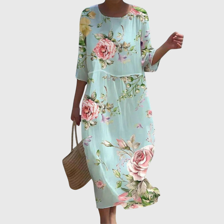 Desiree | Stilvolles Blumen-Maxikleid