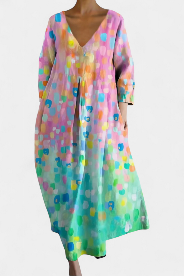 Beatrix | Bequemes V-Ausschnitt-Kleid